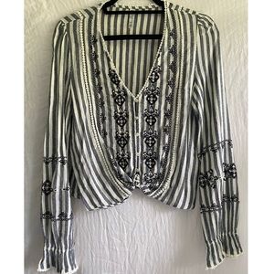 ZARA Embroidered Brunch Shirt